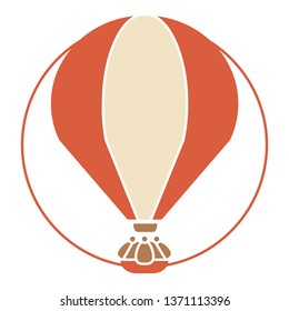 hot air balloons flying in the sky. Flat balloon design. Vector Fantasy, creative, innovation symbol