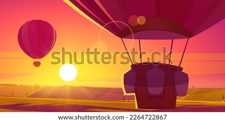 Similar – Image, Stock Photo balloon ride Evening