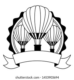 hot air balloons happy bastille day flat design vector illustration