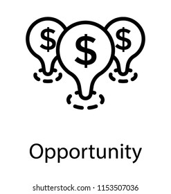 
Hot air balloons in air with having dollar signs on them characterizing business opportunity 
