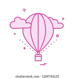 Hot air balloons icon design vector