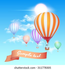 Hot air balloons illustration