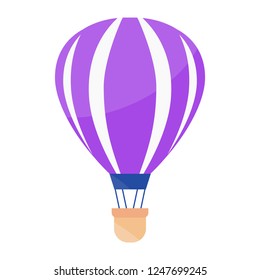 Hot air balloons set. Air balloon flat vector