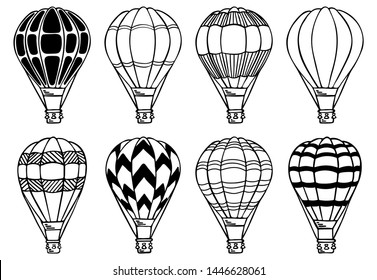 Hot air balloons set