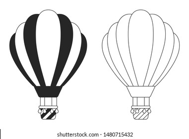 Hot air balloons silhouette