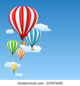 hot air balloons in the sky 