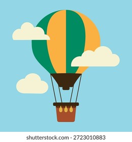 Ilustração de arte vetorial em balão de ar quente