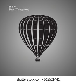 Hot air baloon vector illustration. Air floatation transport