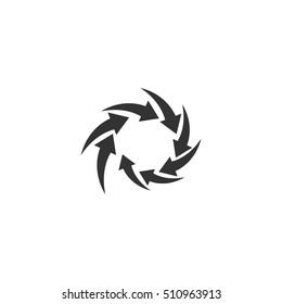hot air circulation icon - vector illustration