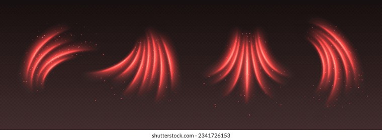Abstract trails Glowing warm