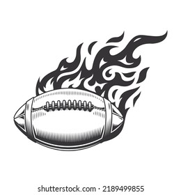 Hot American Football Fire Logo Silhouette Stock Vector (Royalty Free ...