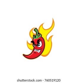 hot angry chili vector
