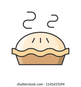 hot apple pie, sweets and pastry set, filled outline icon