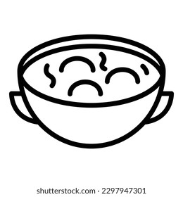 Hot azerbaijan soup icon outline vector. Indian dish. Meal dolma