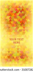 Hot background advertising brochure design elements. Mosaic intersection structure graphic form for elegant flyer. Vector illustration EPS 10 for booklet layout, wellness newsletters