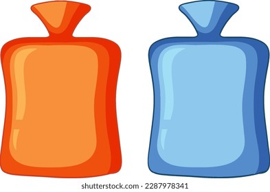 Hot bags or stoppered rubber bag illustration