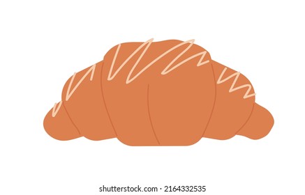 Hot bakery croissant delivery service. Pastry products ordering vector illustration