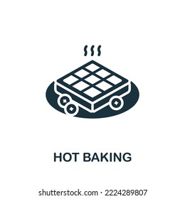 Hot Baking icon. Monochrome simple Food Delivery icon for templates, web design and infographics