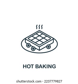 Hot Baking icon. Monochrome simple Food Delivery icon for templates, web design and infographics