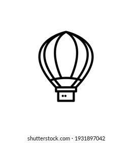hot balloons outline Icon.carnival and tool vector illustration on white background