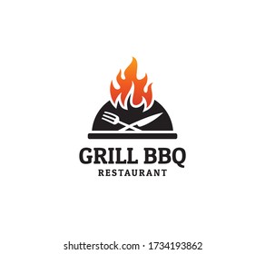 Hot Barbecue Logo Design Vector Stock Vector (Royalty Free) 1734193862 ...