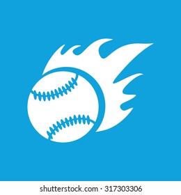 Hot baseball icon
