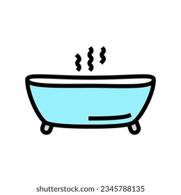 vector de icono de color de baño caliente. señal de baño caliente. ilustración de símbolo aislado