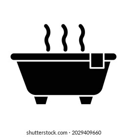 Hot bath Glyph Style vector icon which can easily modify or edit 