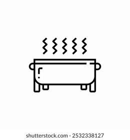 hot bathtube icon sign vector