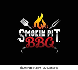 Hot BBQ, Barbecue grill logo templates