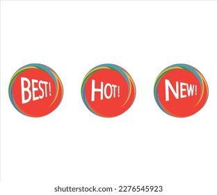 Hot , best , new , vector flaming labels stickers banners symbols templates designs