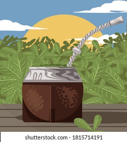 warmes Getränk argentinischer Yerba-Partner