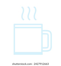 Hot Beverage Blue Mug Line Icon