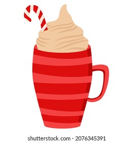 Hot beverage. Coffee, cocoa, hot chocolate. Winter drink