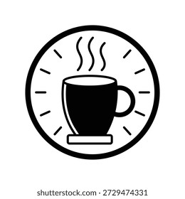 Hot Beverage Coffee Cup Ícone Linha simples vetor de arte