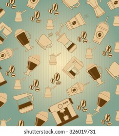 Hot Beverage concept, Coffee time signs and symbols, vector design