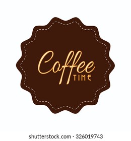 Hot Beverage concept, Coffee time signs and symbols, vector design