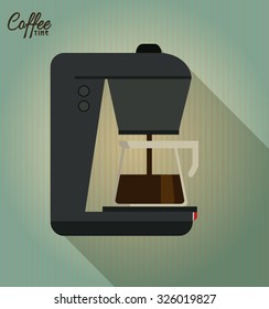 Hot Beverage concept, Coffee time signs and symbols, vector design