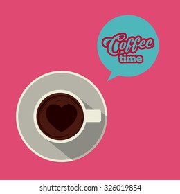 Hot Beverage concept, Coffee time signs and symbols, vector design