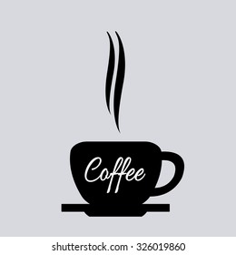 Hot Beverage concept, Coffee time signs and symbols, vector design