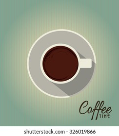 Hot Beverage concept, Coffee time signs and symbols, vector design