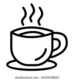 Hot Beverage Cup Icon line