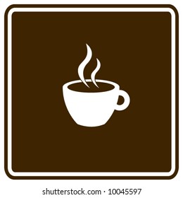 hot beverage in a cup sign