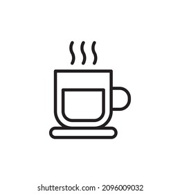 HOT BEVERAGE icon in vector. Logotype