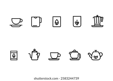 Hot Beverage Icons – Coffee, Tea, Teapots  Disposable Cups