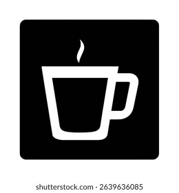 Hot beverage mug icon coffee tea drink break time