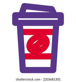 Hot beverage served in paper cup