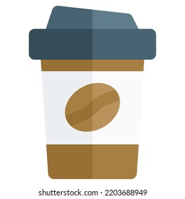 Hot beverage served in paper cup