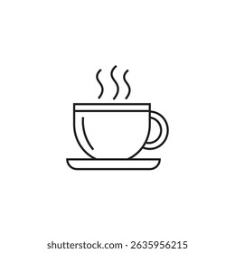Hot Black Coffee in White Cup