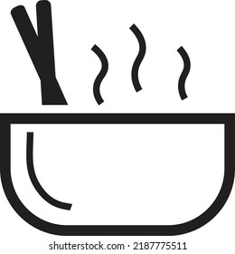 Hot Bowl with Chopsticks and Smokes